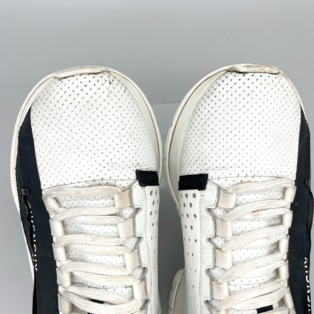 Givenchy Spectre Runner White Perforated Leather Zip Low Top Sneakers Womens 37 - Picture 9 of 15